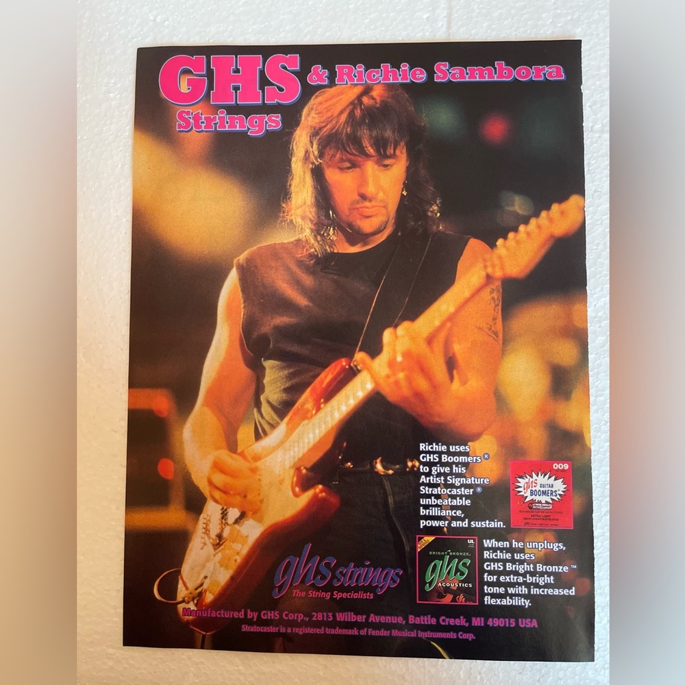 GHS Strings Pinup with Richie Sambora